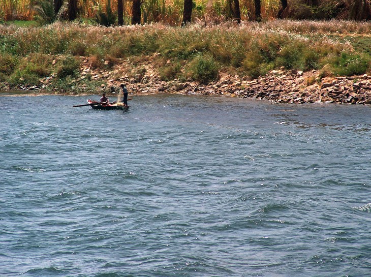 Tramo del curso bajo del río Nilo (Egipto)